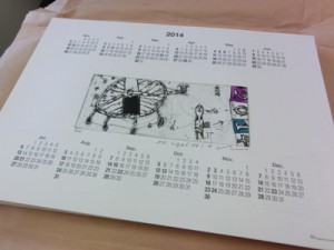 ２０１４年のカレンダー、吉岡弘昭さんの作品